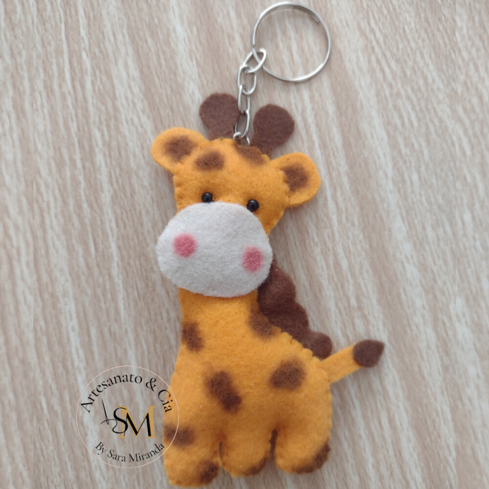 Chaveiro Girafa em Feltro