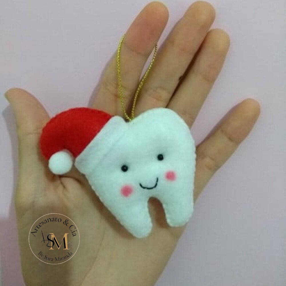 Enfeite de Árvore de Natal Dentinho em Feltro
