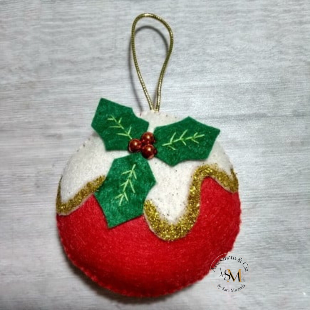 Bola de Natal em Feltro