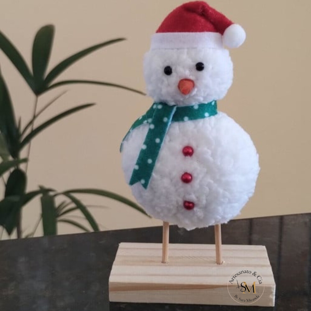 Enfeite de Natal Rena e Boneco da Neve