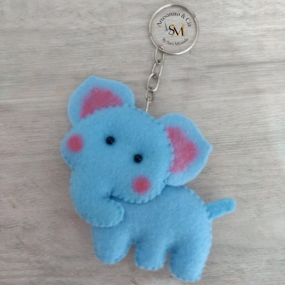 Chaveiro Elefante em Feltro