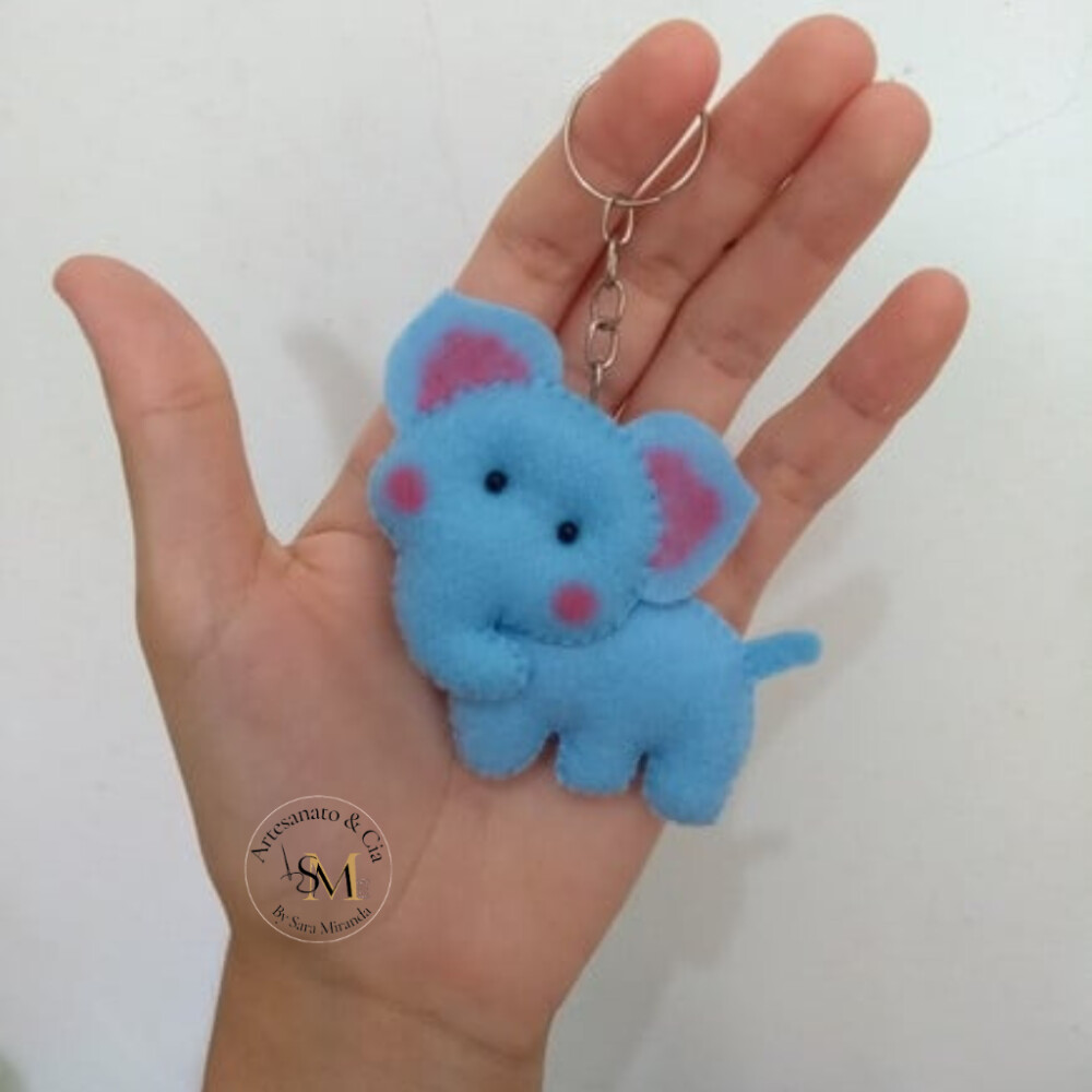 Chaveiro Elefante em Feltro