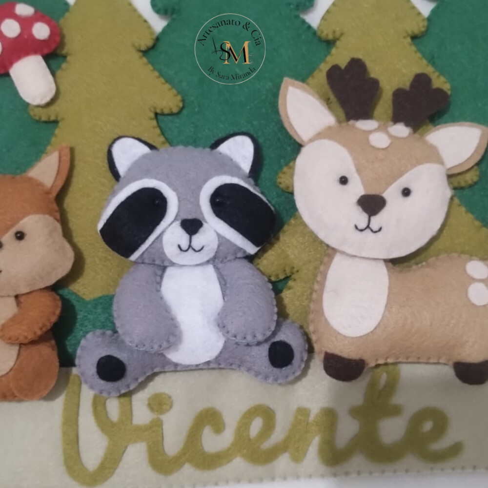 Enfeite de Porta Floresta | Bosque em Feltro