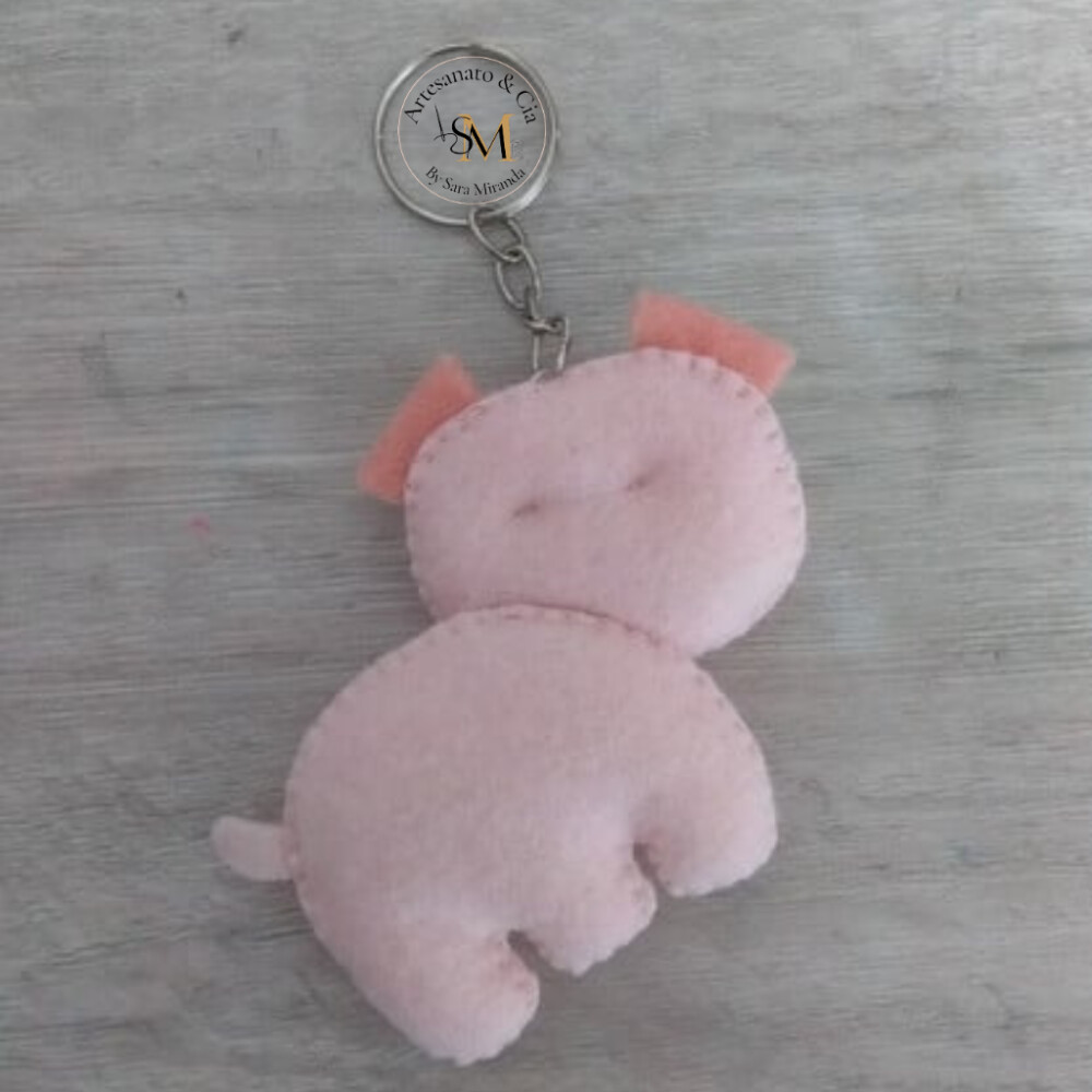 Chaveiro Porquinho em Feltro
