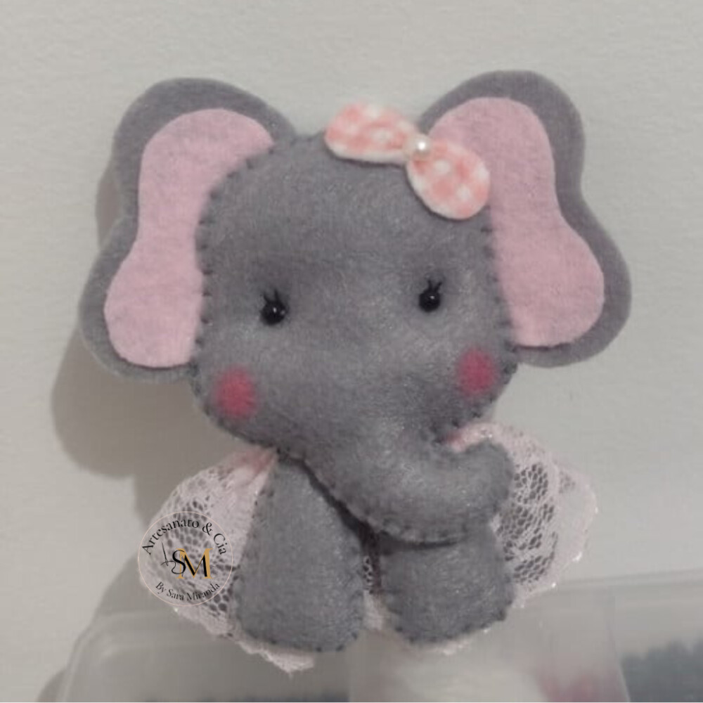 Chaveiro Elefante em Feltro