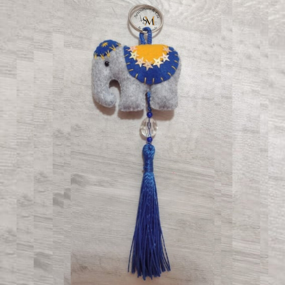 Chaveiro Elefante em Feltro