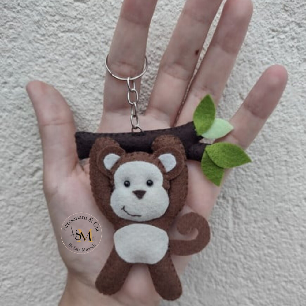 Chaveiro Macaco em Feltro