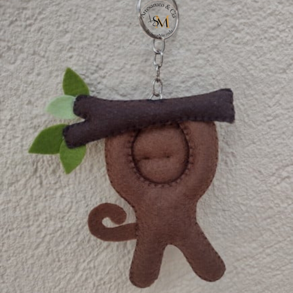 Chaveiro Macaco em Feltro