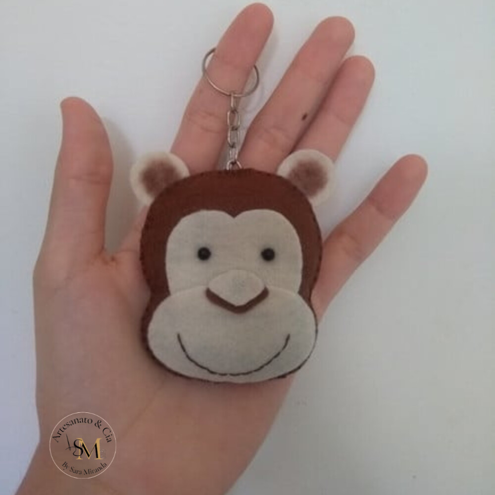 Chaveiro Macaco em Feltro