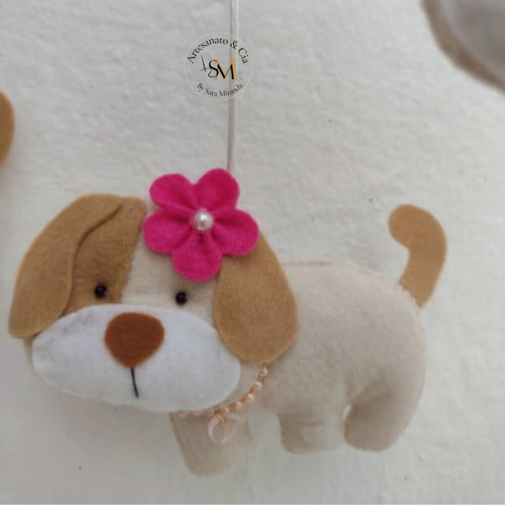Móbile Cachorrinhos em Feltro
