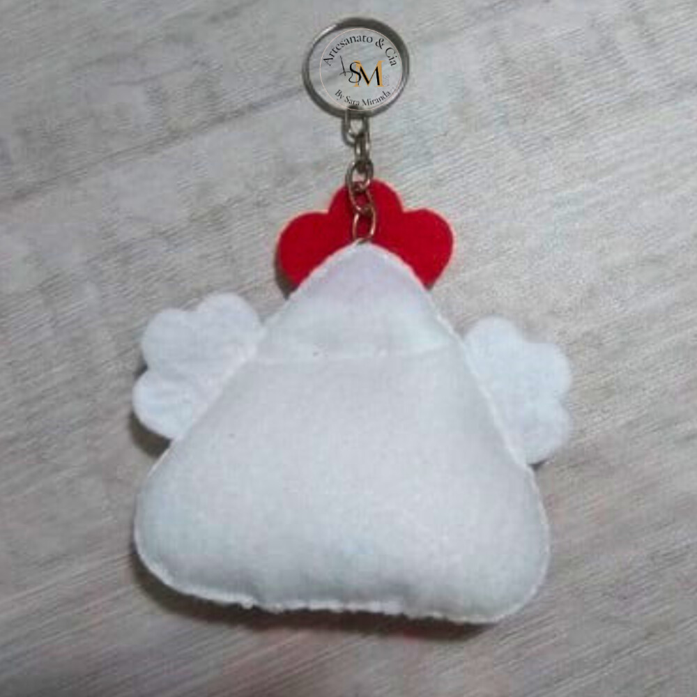 Chaveiro Galinha em Feltro