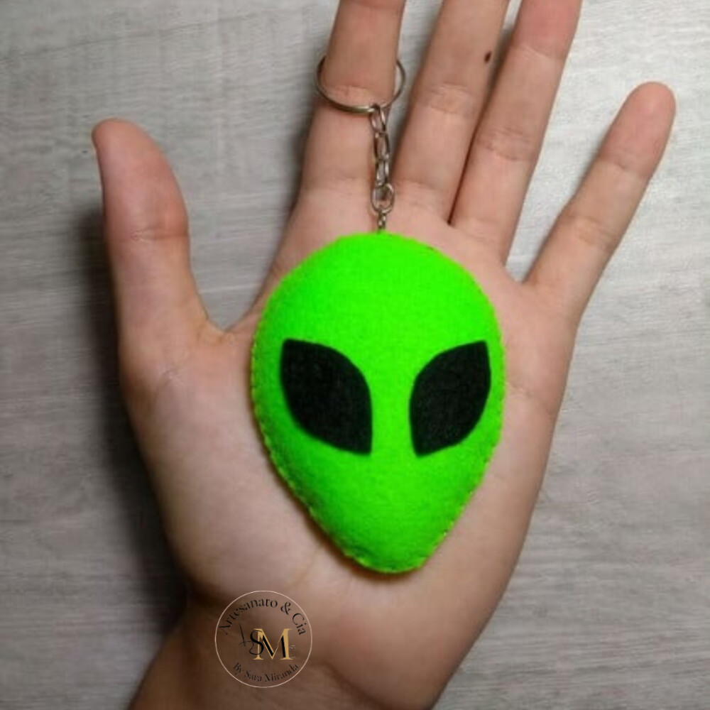 Chaveiro Alien em Feltro