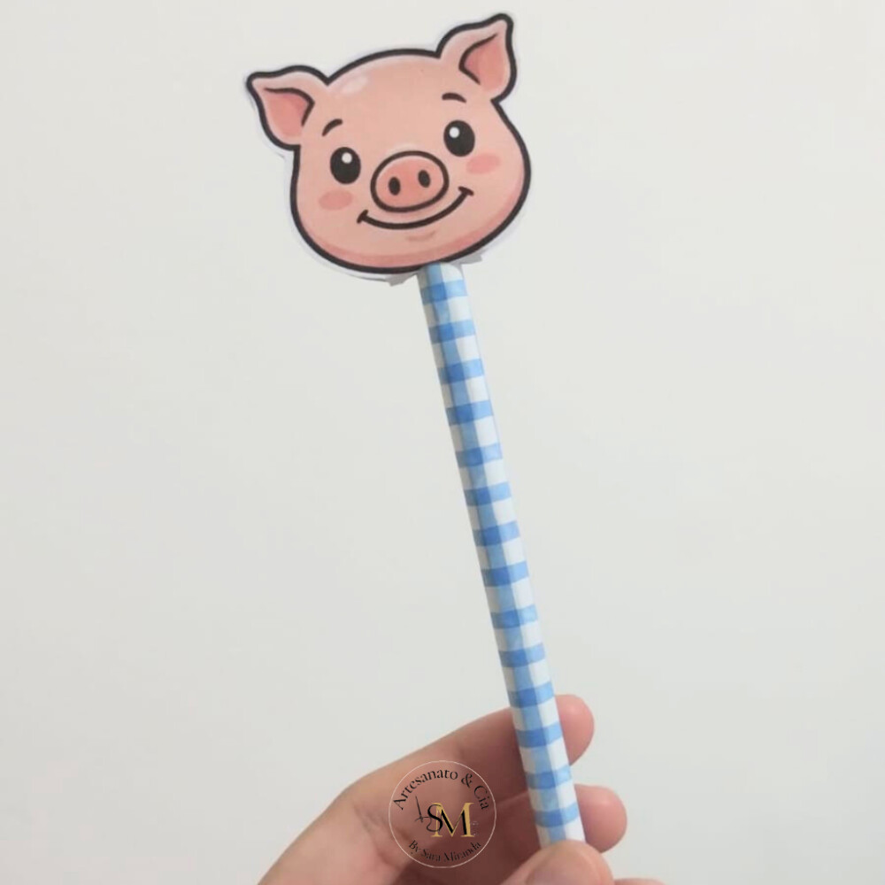 Lembrancinha Lápis Personalizado Tema Fazendinha