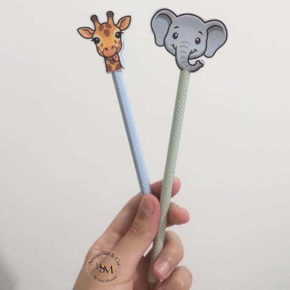 Lembrancinha Lápis Personalizado Tema Safári