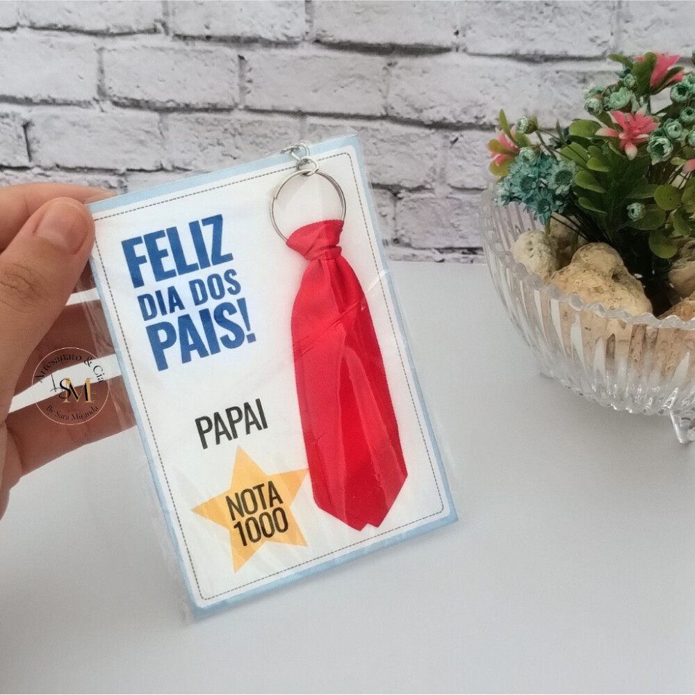 Chaveiro Gravatinha Dia dos Pais