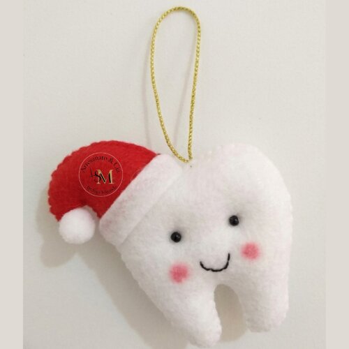 Enfeite de Árvore de Natal Dentinho em Feltro