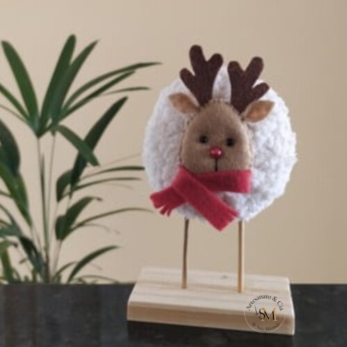 Enfeite de Natal Rena e Boneco da Neve