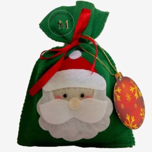 Sacolinha Papai Noel em Feltro
