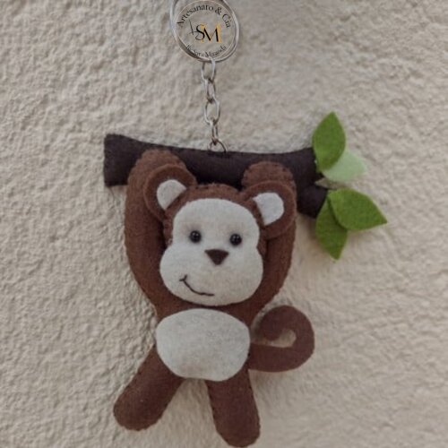 Chaveiro Macaco em Feltro