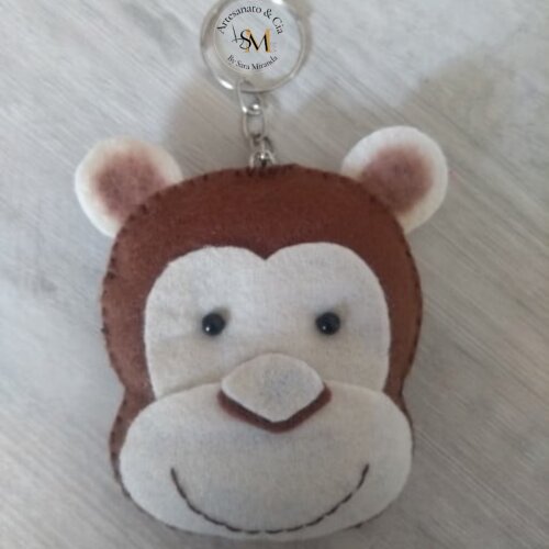 Chaveiro Macaco em Feltro