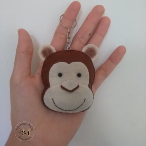 Chaveiro Macaco em Feltro
