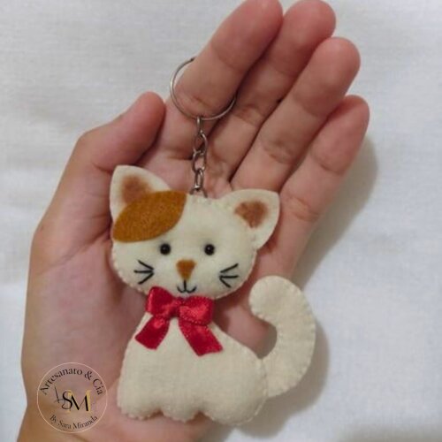 Chaveiro Gatinho em Feltro