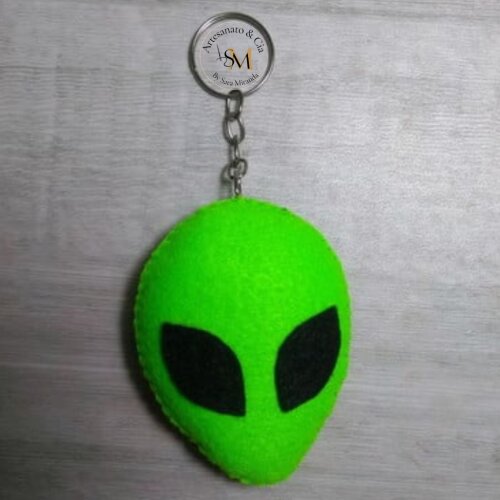 Chaveiro Alien em Feltro
