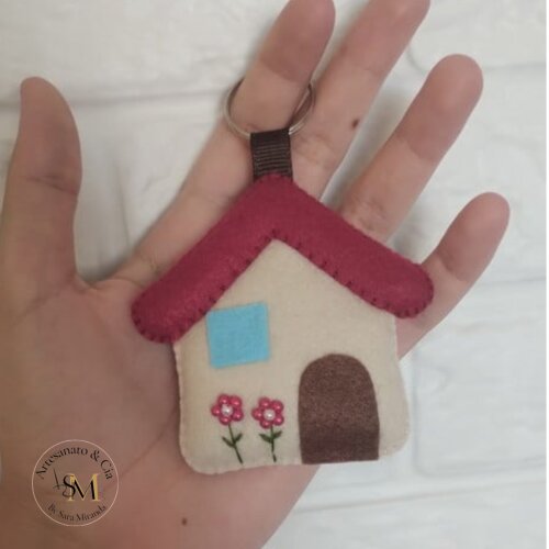 Chaveiro Casinha em Feltro