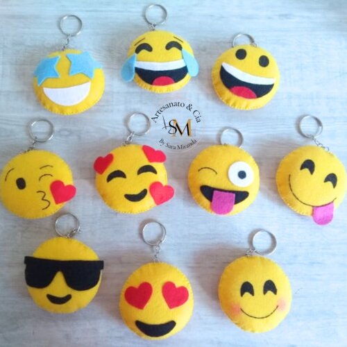 Chaveiro Emoticon | Emoji em Feltro
