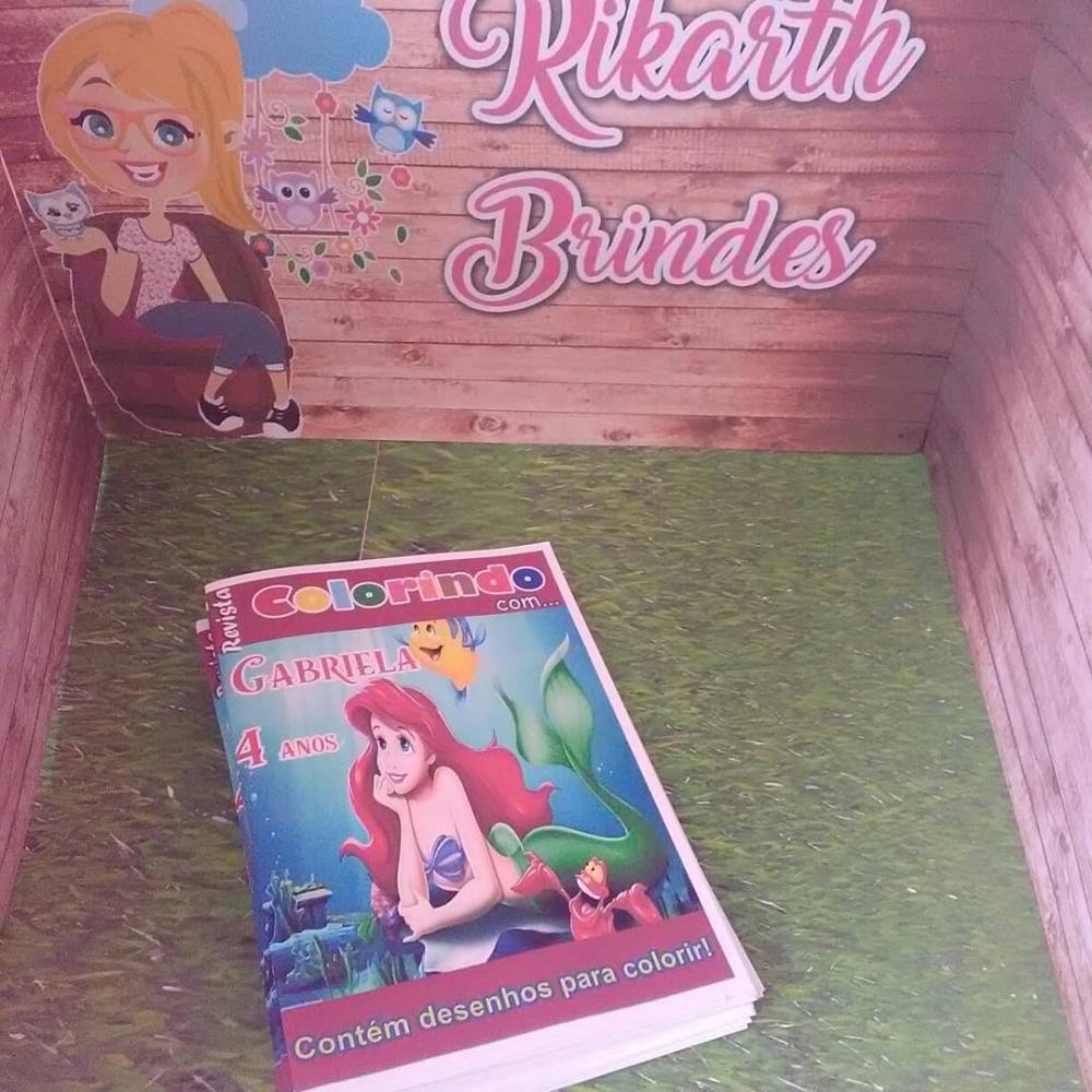 Mini Livro Colorir Ariel