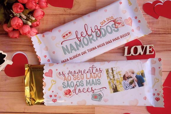 Barra Chocolate Dia dos Namorados