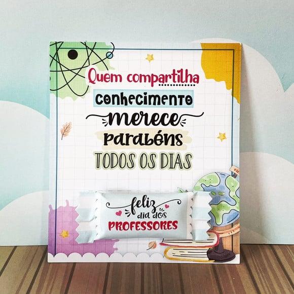 Cartão com Bala Dia dos Professores