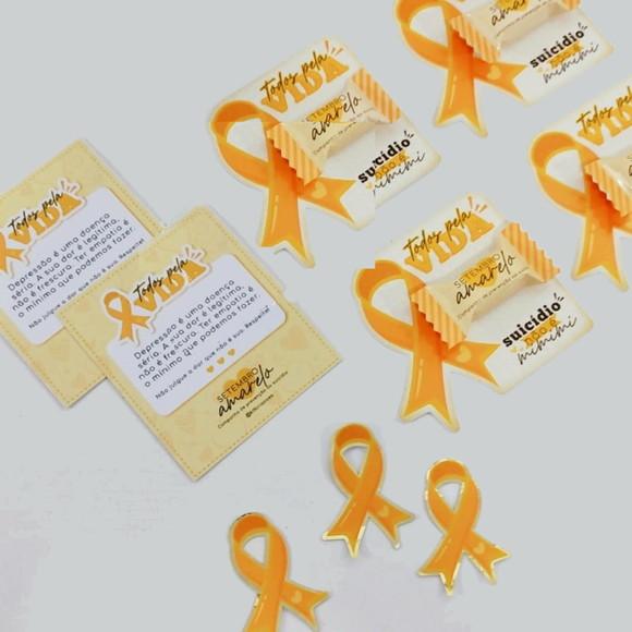 Cartão Com Bala Setembro Amarelo