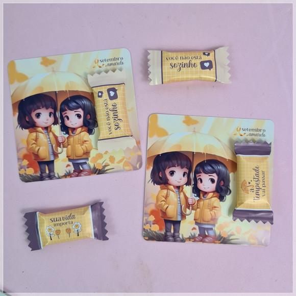 Cartão com Bala Setembro Amarelo