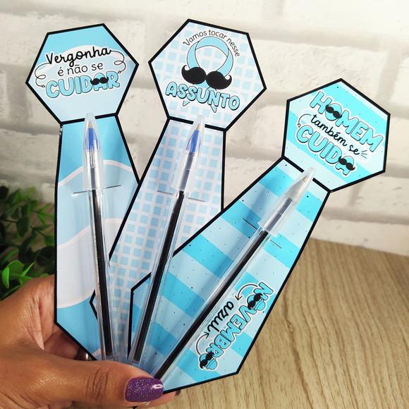 Cartão com Caneta Novembro Azul