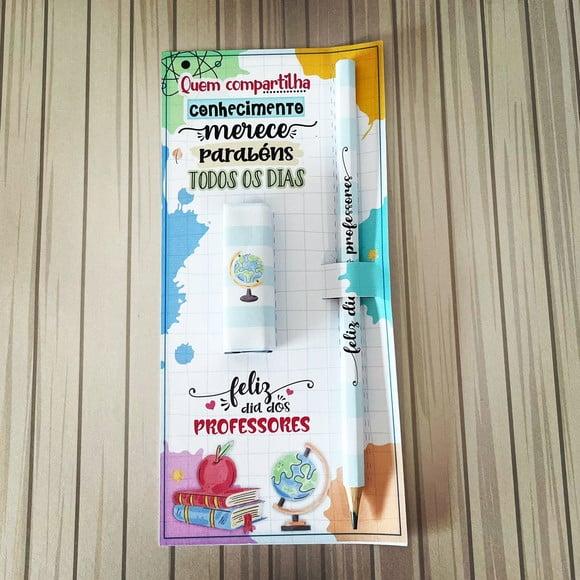 Cartão com Lápis Dia dos Professores