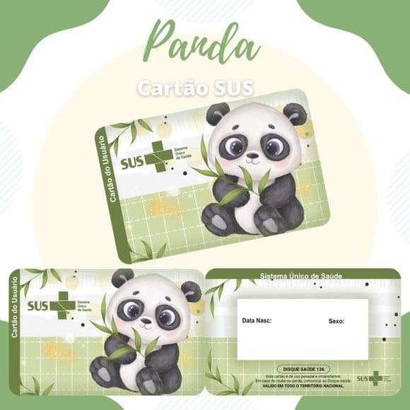 CARTÃO DO SUS PERSONALIZADO PANDA