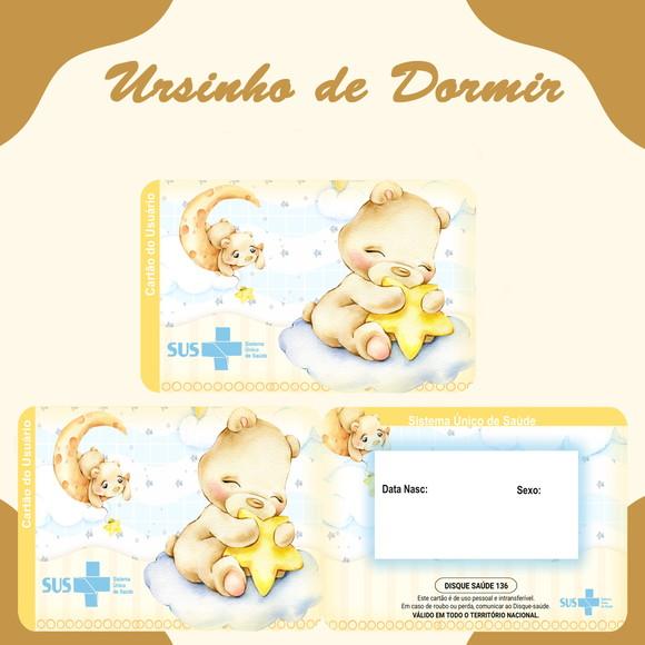 CARTÃO DO SUS PERSONALIZADO URSO DORMIR