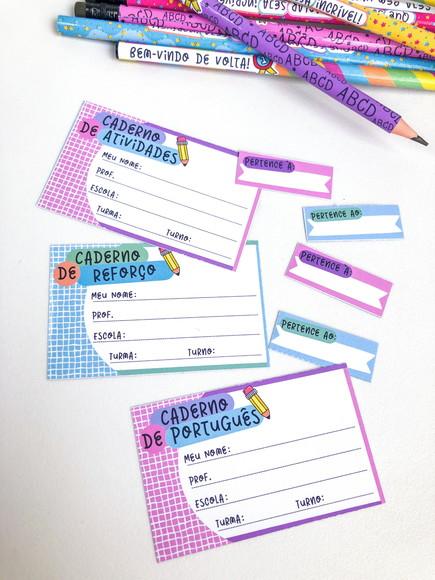 Etiquetas Escolar Simples