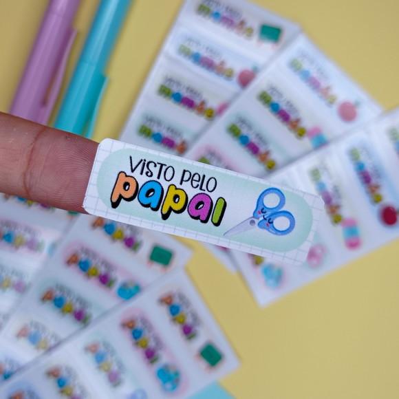 Etiquetas Escolar Visto pela Mamãe