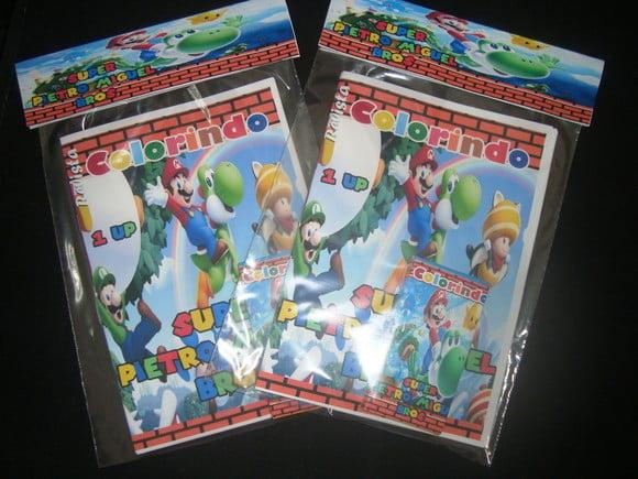 Kit Revista Colorir Mario Bros