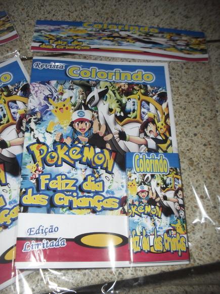 Livro Colorir Com Giz Cera Pokemon