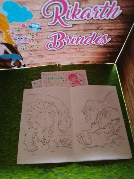 Livro Colorir Dinossauro e Sereia - 2 Temas