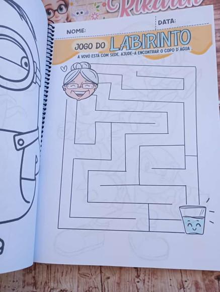 Livro Colorir e Atividades Grande A4