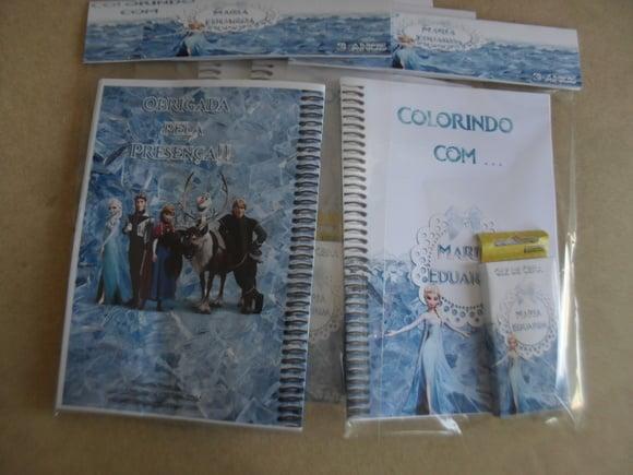 Livro Colorir Frozen Com Caixa Giz