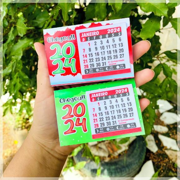 Mini Calendário Mesa 2024