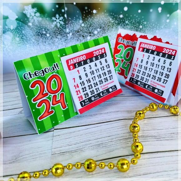 Mini Calendário Mesa 2024