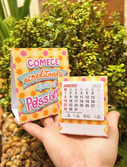Mini Calendário Mesa 2024