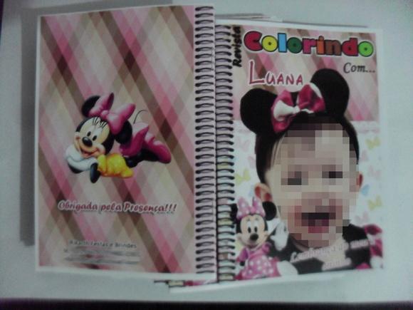 Revista Colorir Minie Rosa