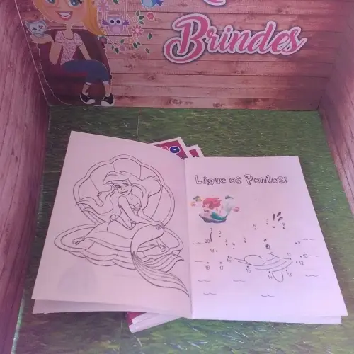 Mini Livro Colorir Ariel